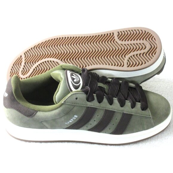 Adidas Men's Campus 00s Suede Shoes Olive Strata Dark Brown Sizes NIB ID1418 - Picture 3 of 5